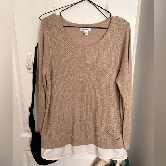 CALVIN KLIEN Mixed Media Shirt - Picture 2 of 4